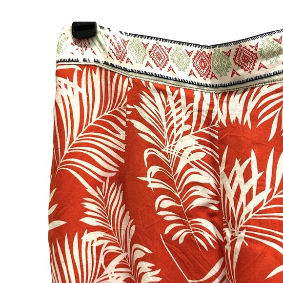 Milk & Honey Women’s Tropical Palm Print Palazzo Side Zip Pants Size Medium - Picture 3 of 8